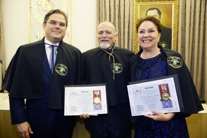 Paula Queiroz Frota e Edson Queiroz Neto são empossados em noite de puro brilho na ACLJ