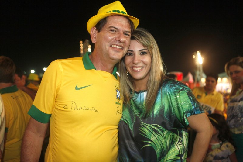 A animação tomou conta da Arena Fifa Fan Fest durante primeiro jogo do Brasil na Copa