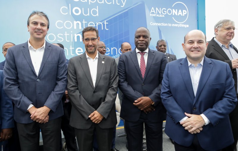 Camilo Santana e Roberto Cláudio participam da inauguração do Data Center da Angola Cables em Fortaleza