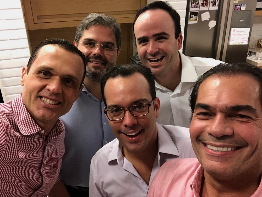 2018 Com Os Amigps Cândido Pinheiro Júnior, Edson Queiroz Neto, Pedro Fiúza E Ivo Machado, Em Recepção Na Casa Do Empresário André Skaf, Em São Paulo