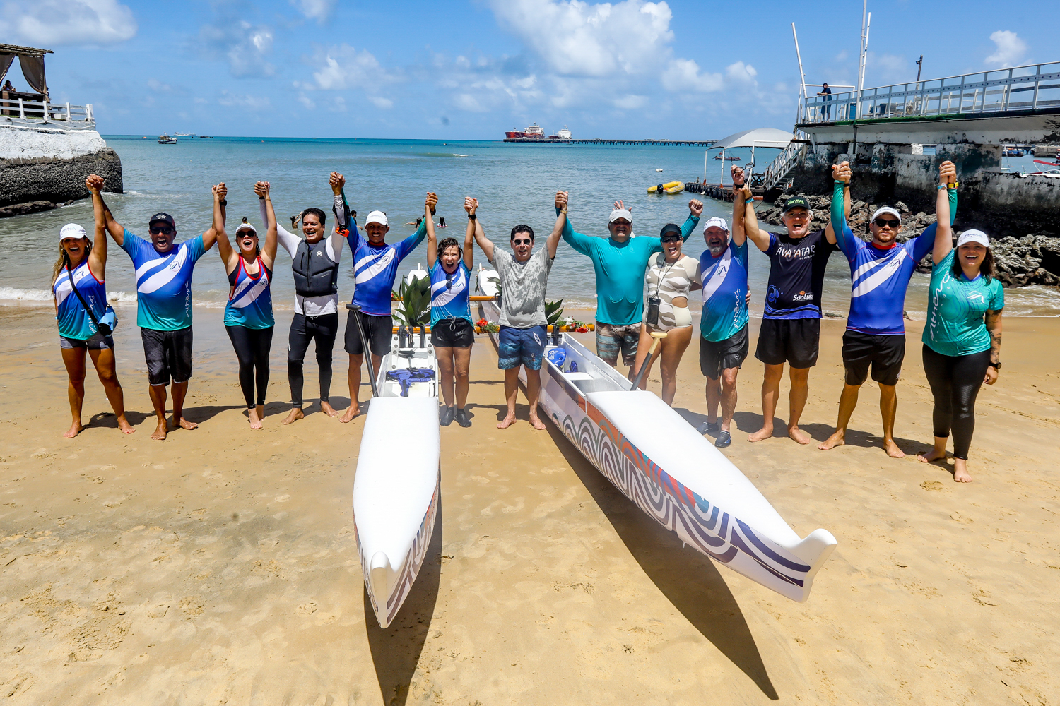 Athēná Canoagem inaugura base de canoas havaianas no Iate Clube