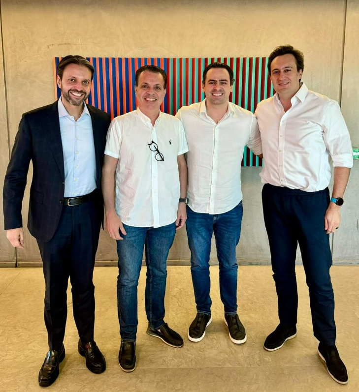 Alexandre Baldy, Leonardo Dall’Olio e Rodrigo Ventura discutem planos da BYD e o cenário automotivo em almoço na XP Investimentos