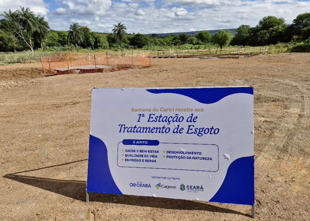 Cagece e Ambiental Ceará dão início às obras da ETE de Santana do Cariri