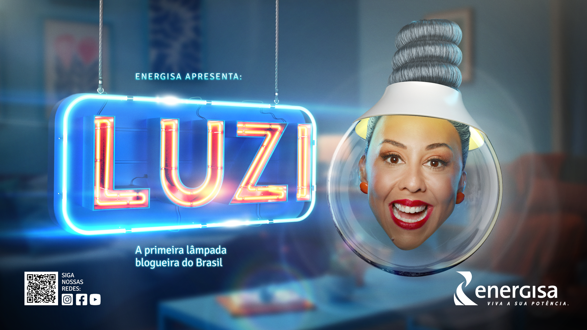 Evelyn Castro brilha como Luzi, a primeira lâmpada influenciadora do Brasil