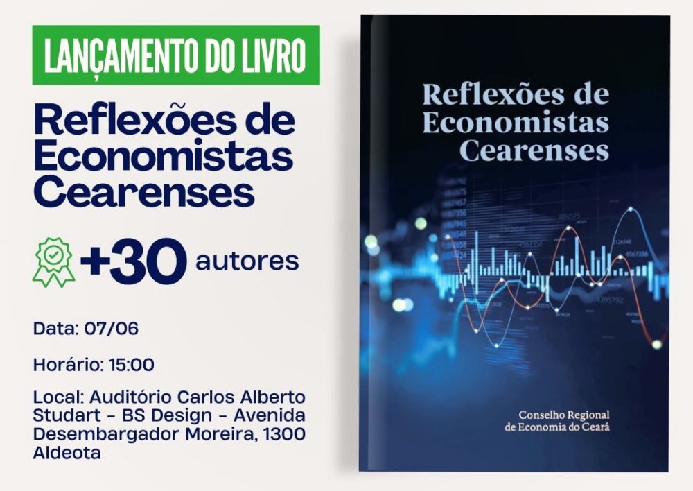 Corecon-CE lança livro com reflexões de economistas do Ceará no BS Design