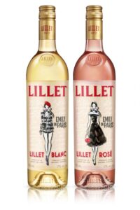 Garrafas Lillet em colab com a série "Emily em Paris"