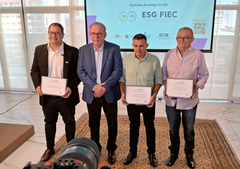 Certificação internacional: Selo ESG-FIEC entregue a três empresas cearenses