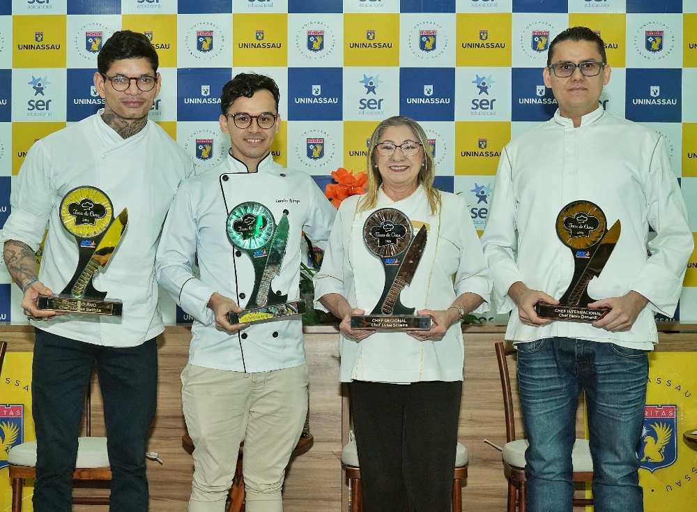 Quatro chefs da Região Metropolitana de Fortaleza ganham o prêmio Faca de Ouro