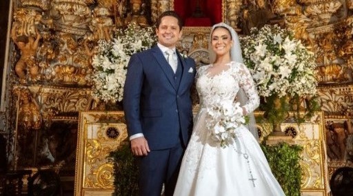 Maíra Arraes e Lucas Gadelha selam união em casamento de conto de fadas em Recife