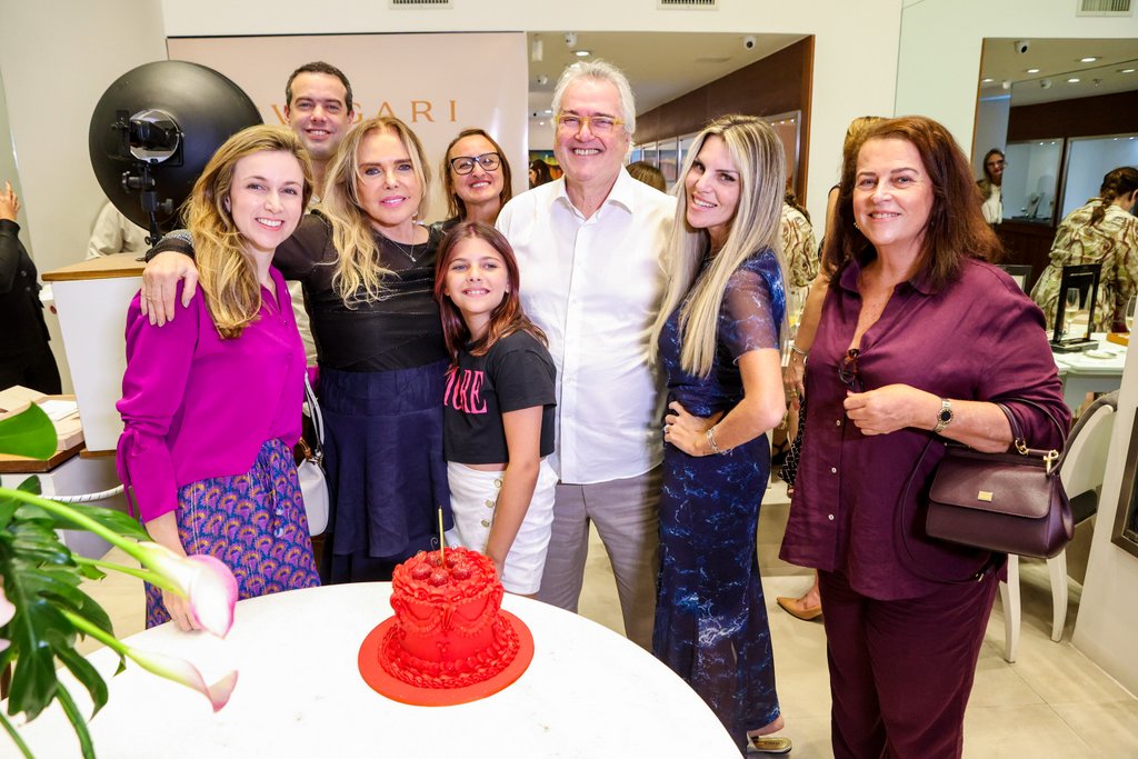 Sara Joias promove cocktail para celebrar 2 anos de Bvlgari na loja do Village Mall, no Rio de Janeiro