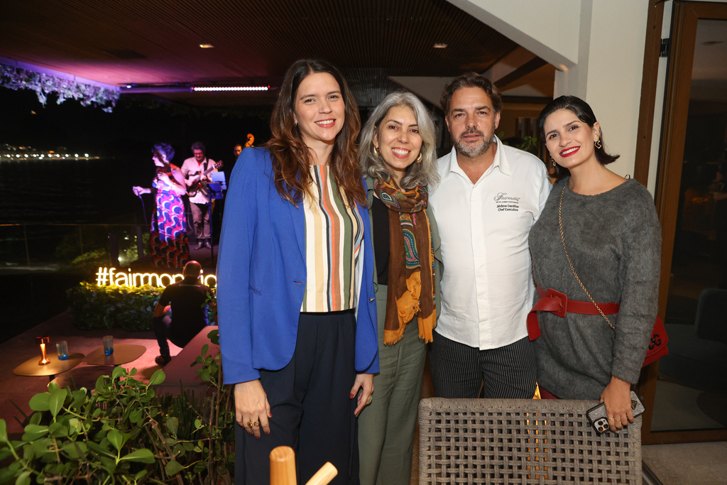 Jeannine Crepon, Marcela Soares, Chef Jérôme Dardillac E Vanessa Rosseto