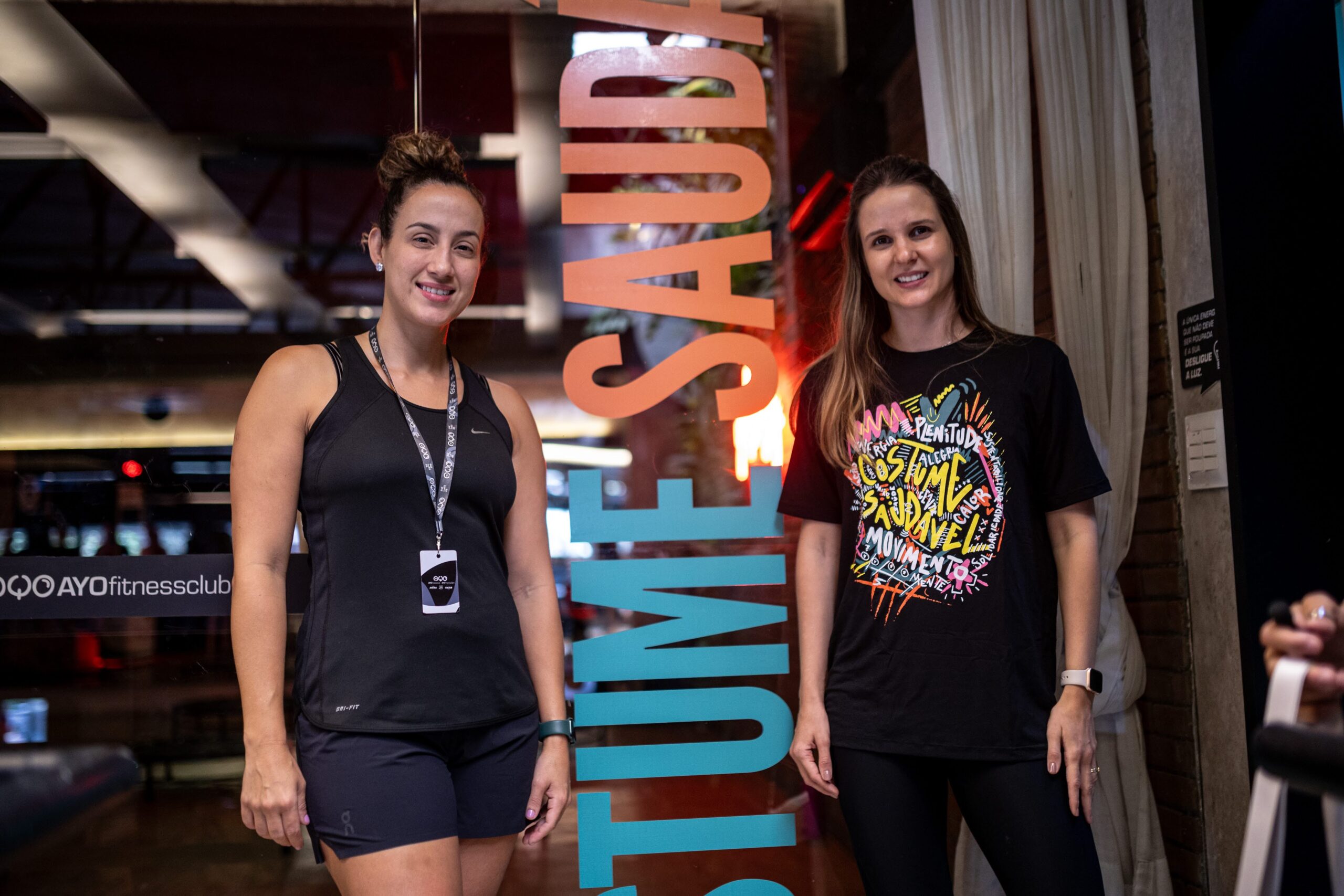 Sasha Reeves e Ana Luiza Ramalho promovem aulas na AYO Fitness em parceria com o Festival Costume Saudável