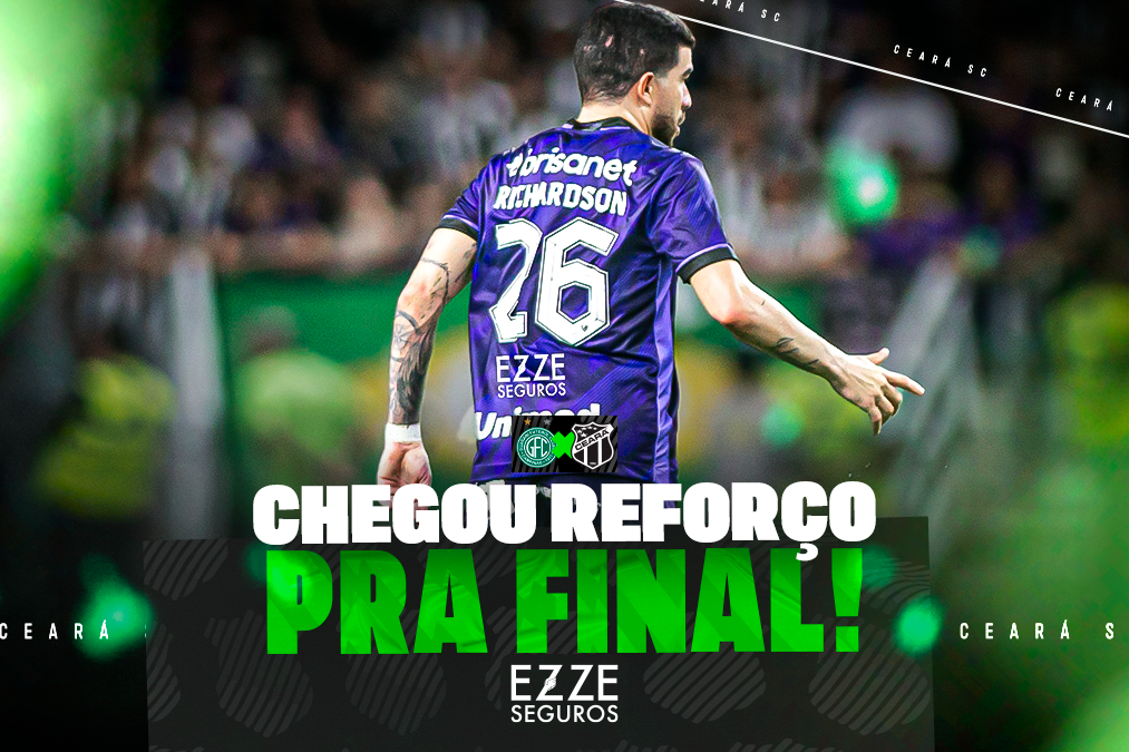 EZZE Seguros estampará sua marca na camisa do Ceará na partida contra o Guarani deste domingo