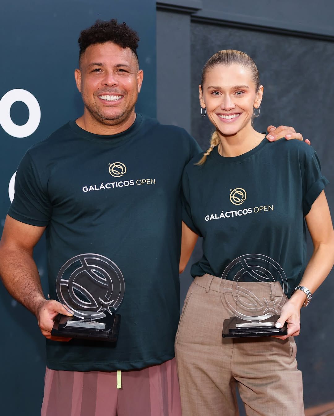 Ronaldo e Celina Locks no encerramento do Galácticos Open