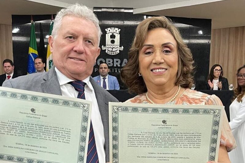 Oscar Rodrigues Dra Imaculada Diplomados Prefeito E Vice Sobral Foto Reproducao Instagram E1734374058878