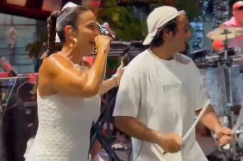 Marcelo Sangalo faz estreia no Candyall Ghetto Square ao lado da mãe, Ivete