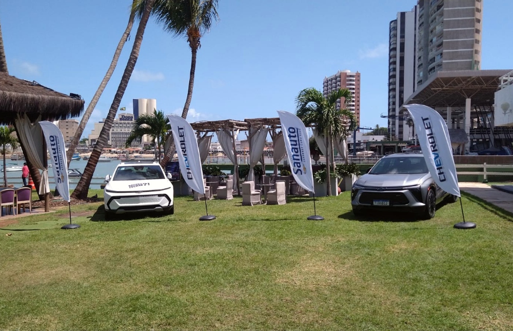 Sanauto apresenta novos carros elétricos da Chevrolet em evento no Iate Clube