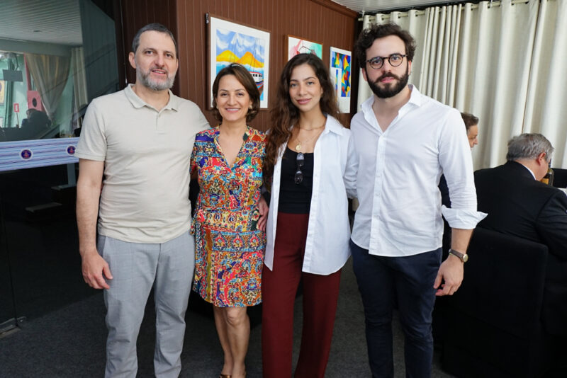 Em Fortaleza - Tales de Sá Cavalcante recebe Fernando Braga e magistrados em almoço no Iate Clube