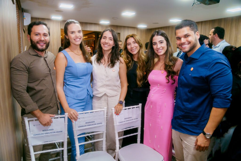 Felipe Martins, Catarina Accioly, Angela Saggin, Claudia Vidal, Manoella Linhares e Maurício Moreira de Sousa