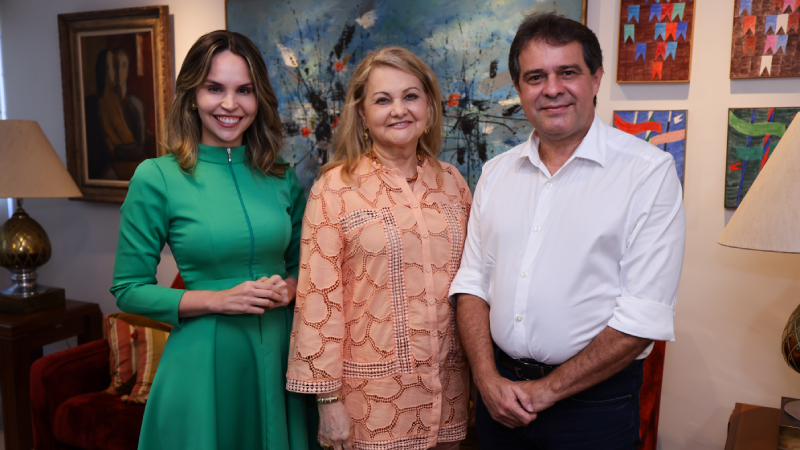 Lenise Queiroz recebe prefeito Evandro Leitão e comitiva em visita às obras do novo Complexo Cultural