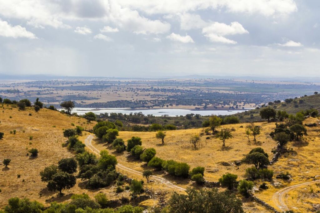 Vista Para O Lago Alqueva Em Monsaraz