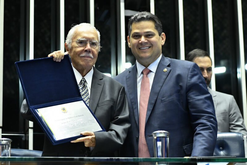 Sarney, Davi Alcolumbre Foto Geraldo Magela Agência Senado